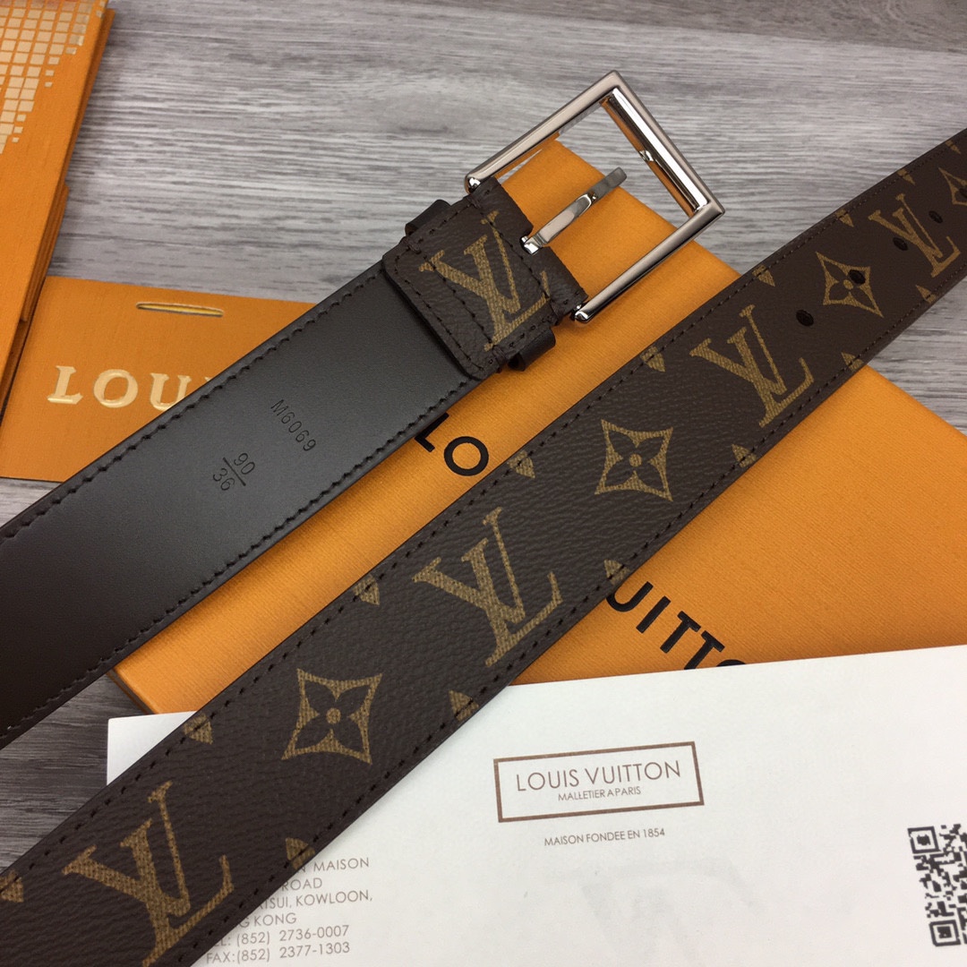 L. 남성용 모노그램 LV 3.5cm 벨트 2컬러