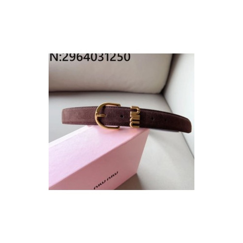 미우미우 골드 모노그램 스웨이드 벨트 3.0cm