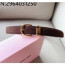 미우미우 골드 모노그램 스웨이드 벨트 3.0cm