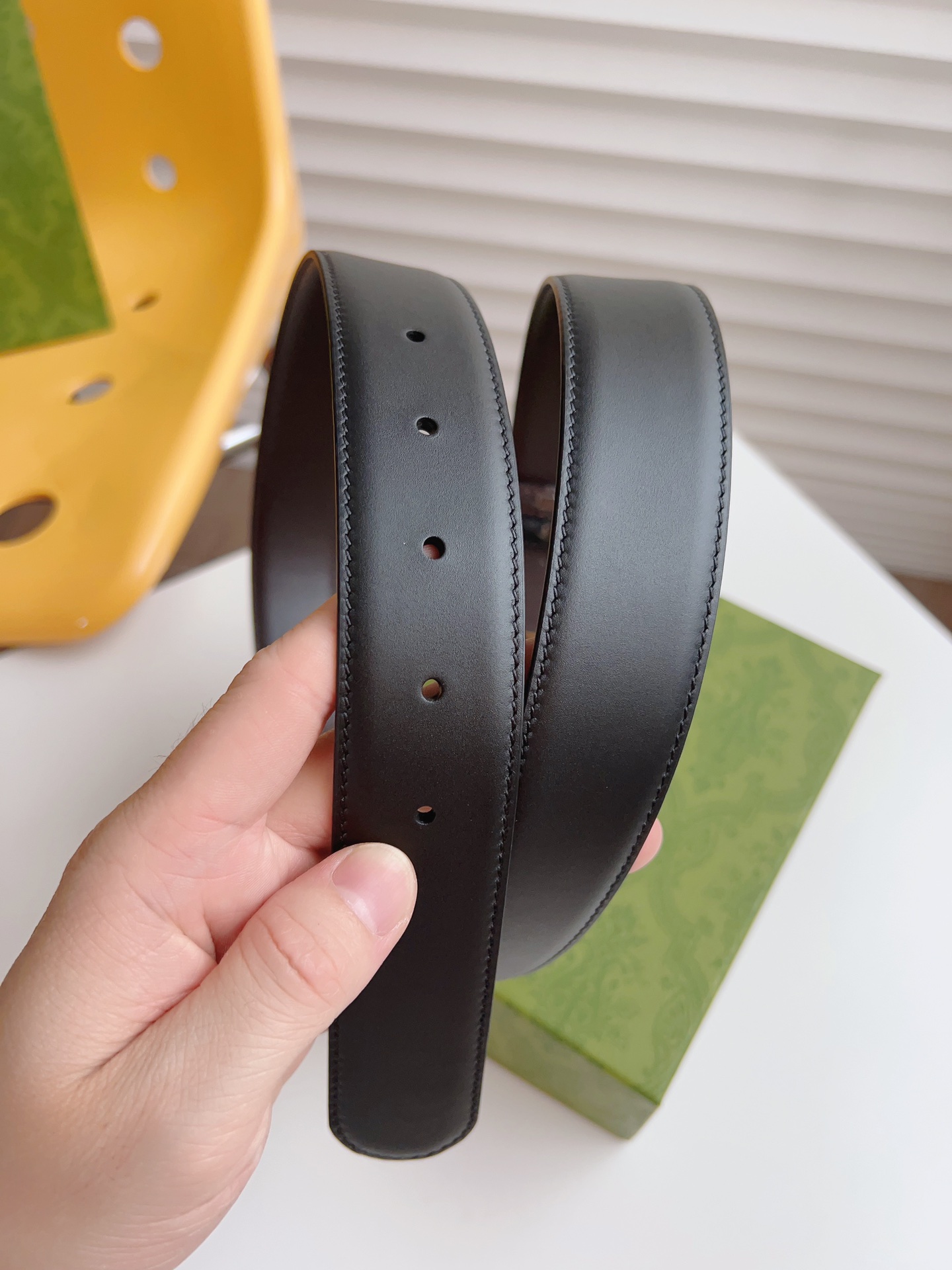 GU. G버클 양면 벨트 2컬러 3.5cm