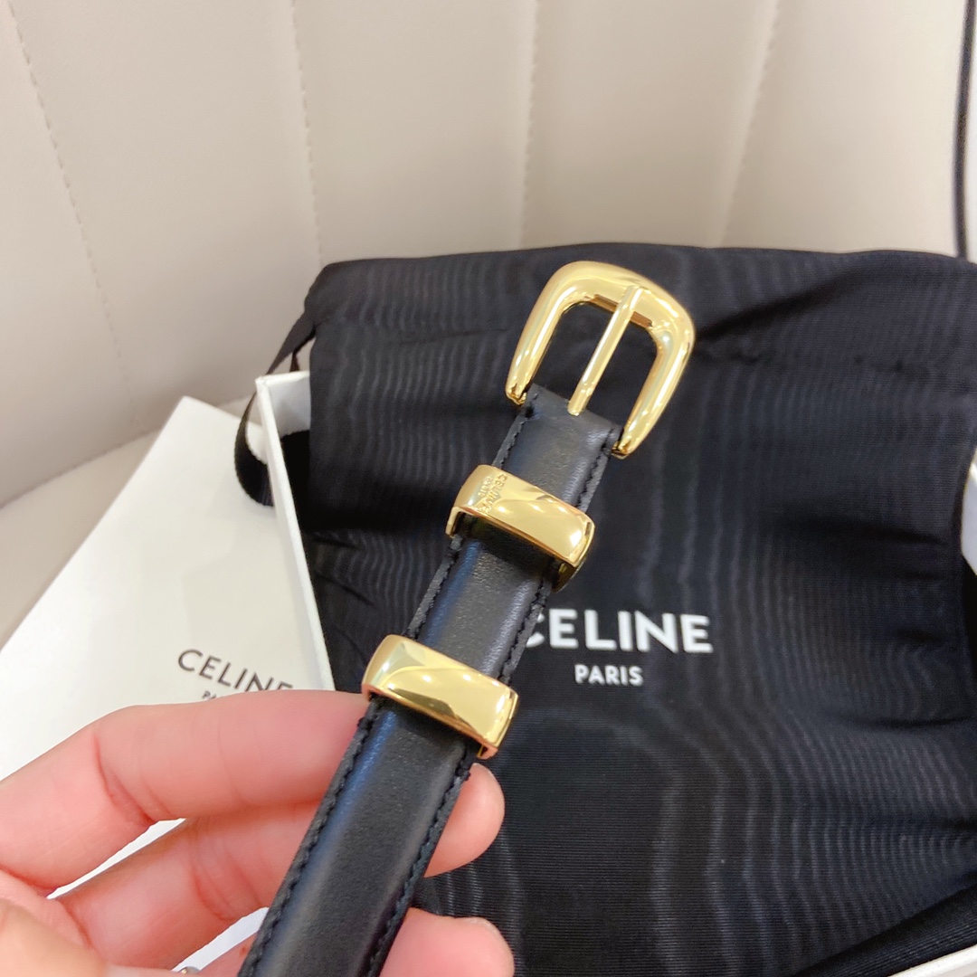 CE. 여성용 가죽 1.8cm 블랙 벨트 2컬러
