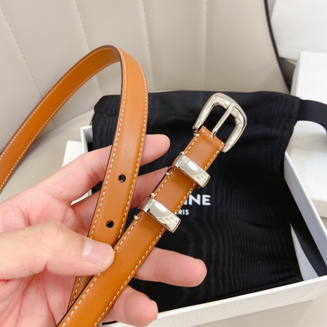 CE. 여성용 가죽 1.8cm 브라운 벨트 2컬러