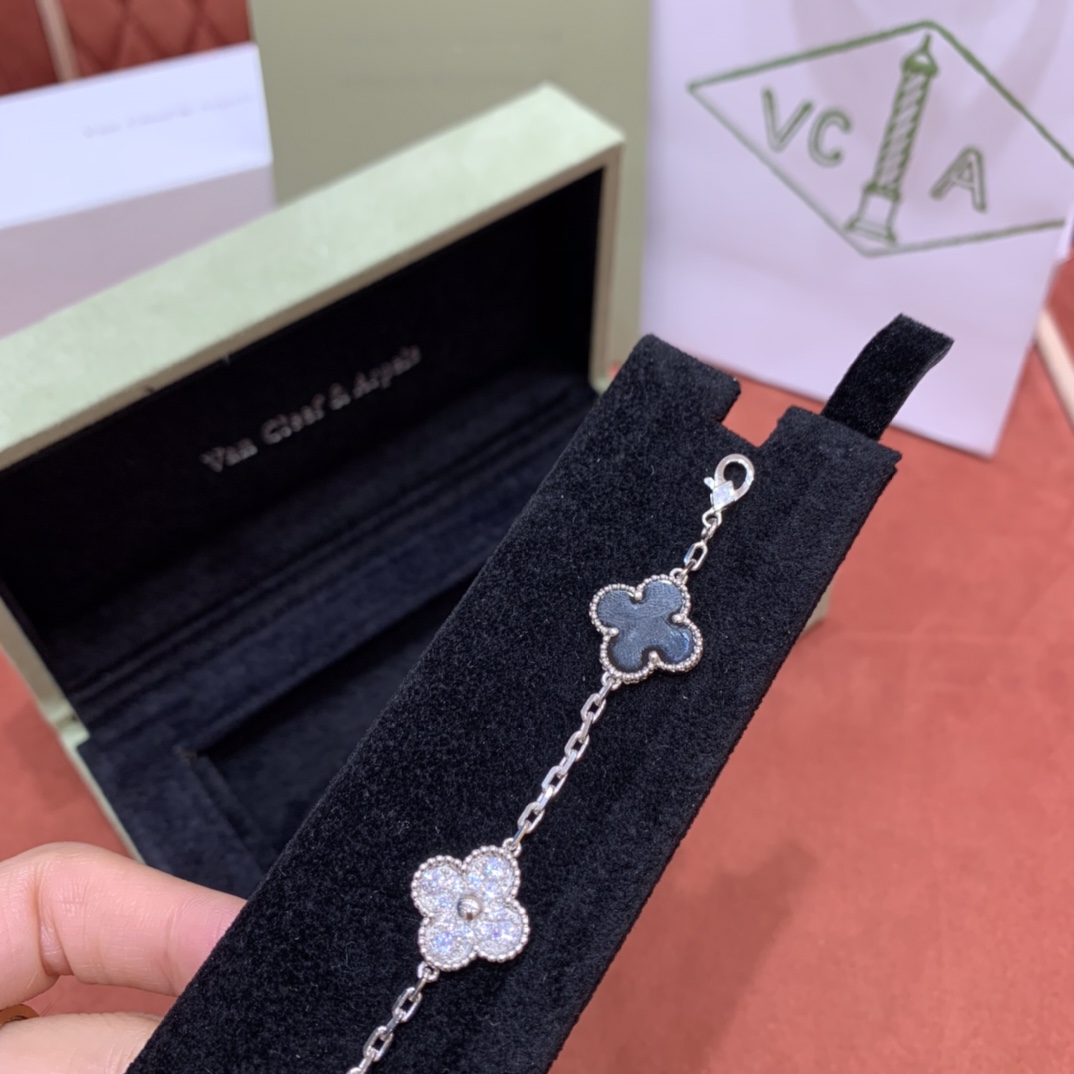 반클리프 클로버 팔찌 (순은 도금 18k) 2컬러 19.5cm