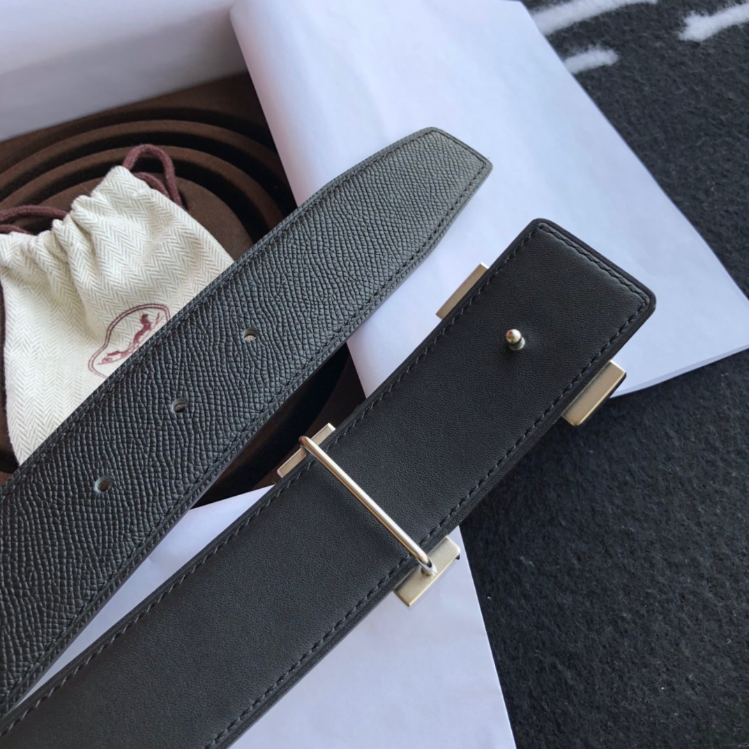 에르메스 실버 H버클 벨트 3.8cm 2컬러