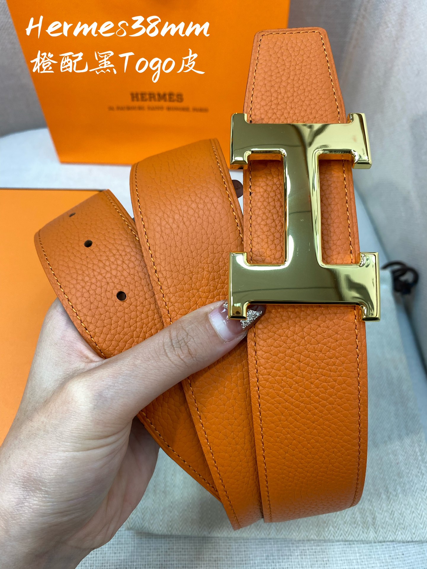 에르메스 레더 콘스탄스 리버시블 벨트 4컬러 3.8cm