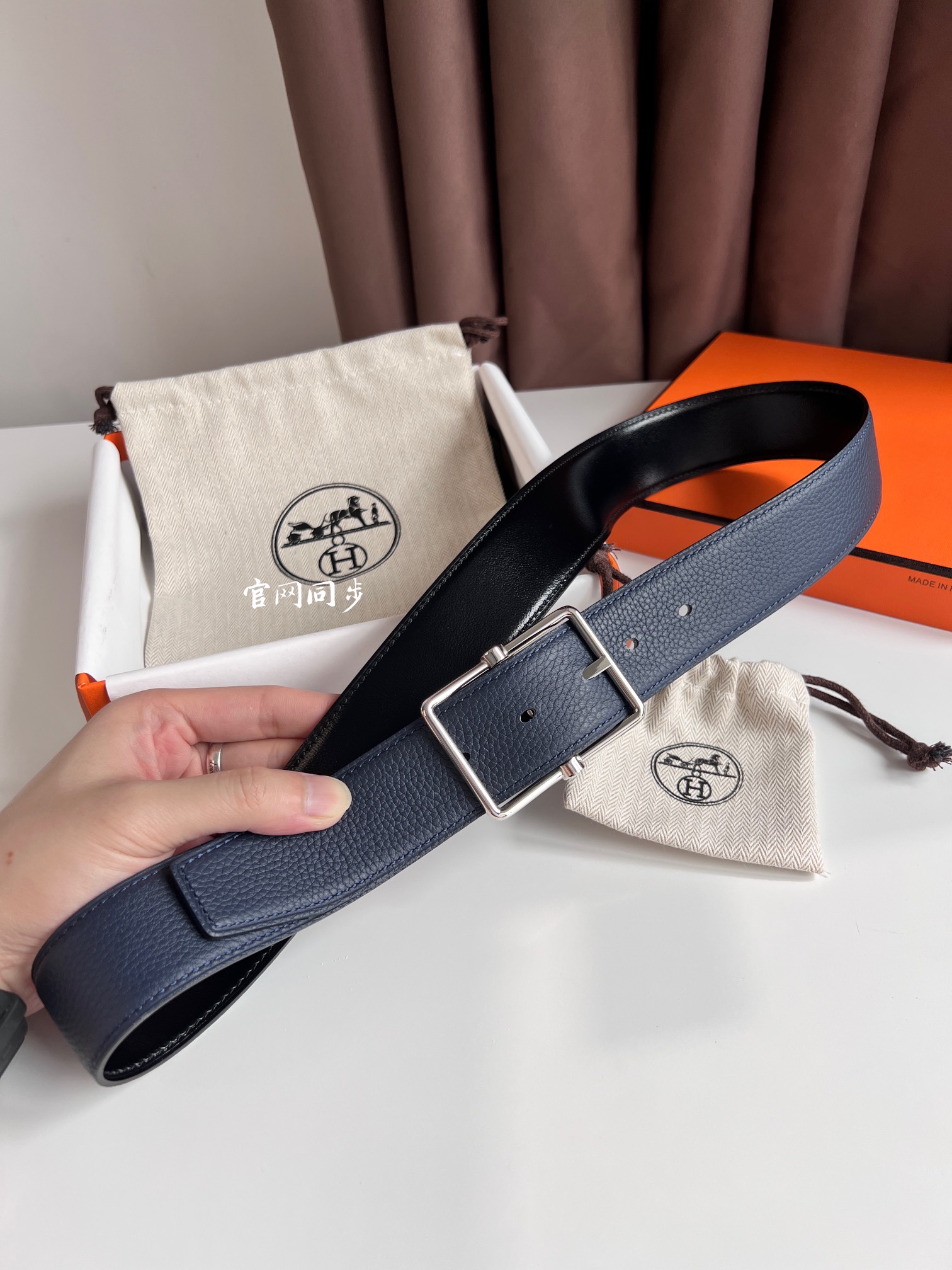 에르메스 SADDLE 3.8cm REVERSIBLE 벨트 2컬러