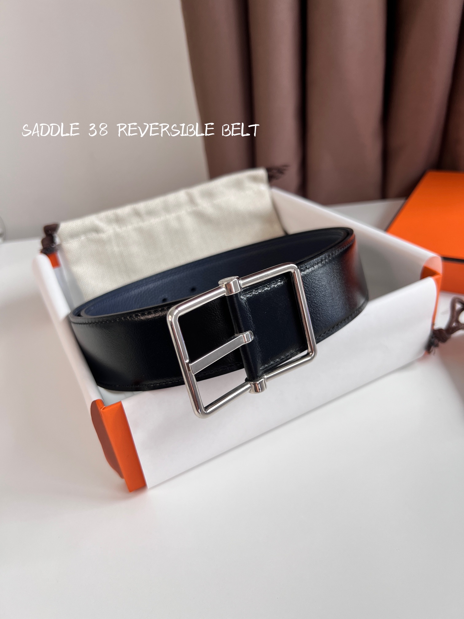 에르메스 SADDLE 3.8cm REVERSIBLE 벨트 2컬러