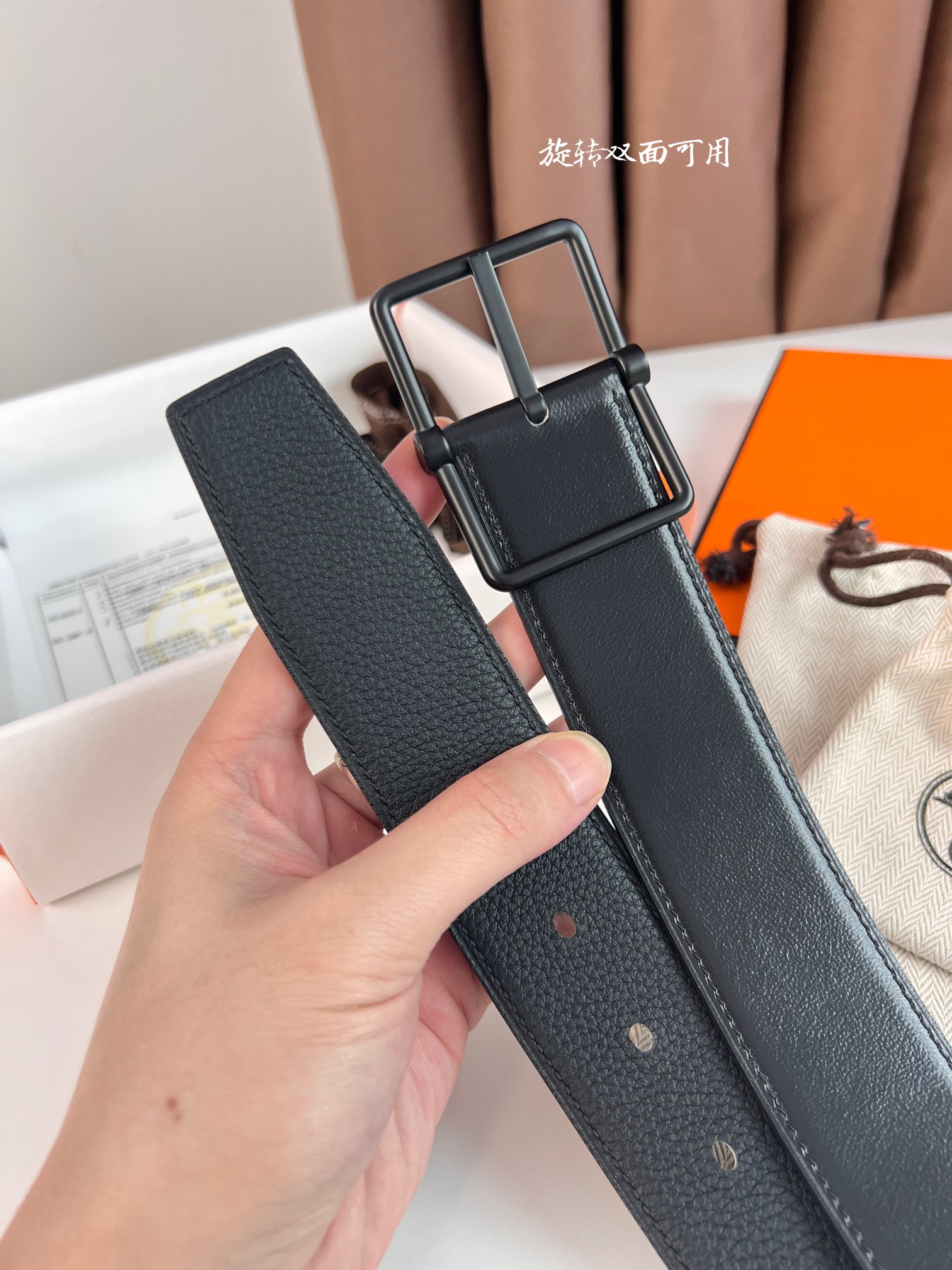 에르메스 SADDLE 3.8cm REVERSIBLE 벨트 2컬러