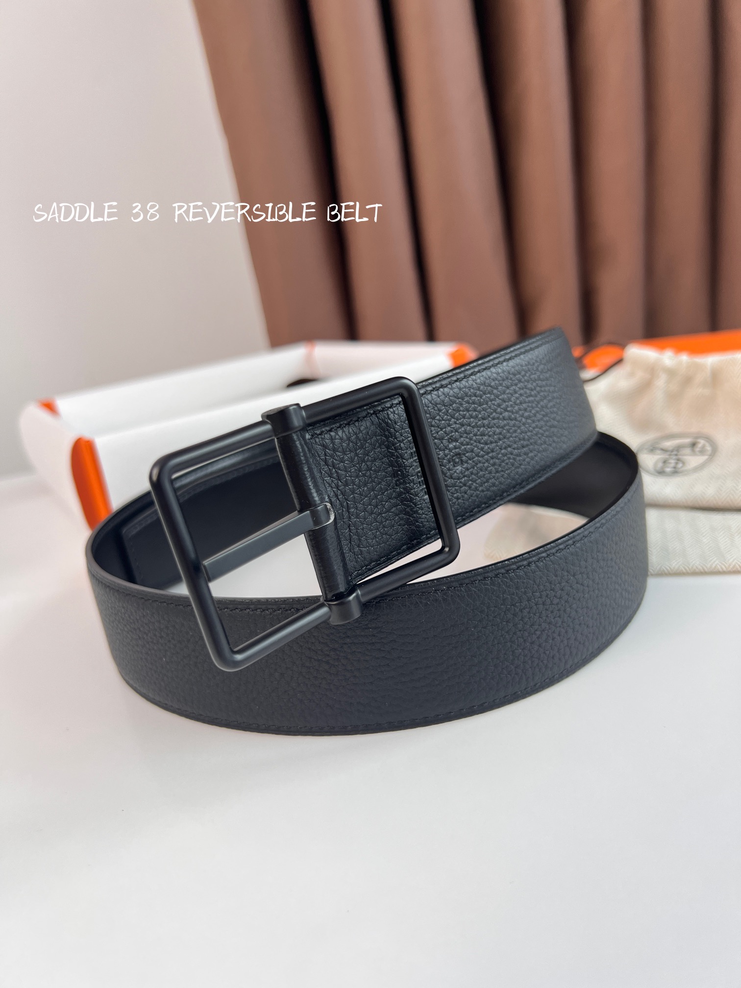 에르메스 SADDLE 3.8cm REVERSIBLE 벨트 2컬러