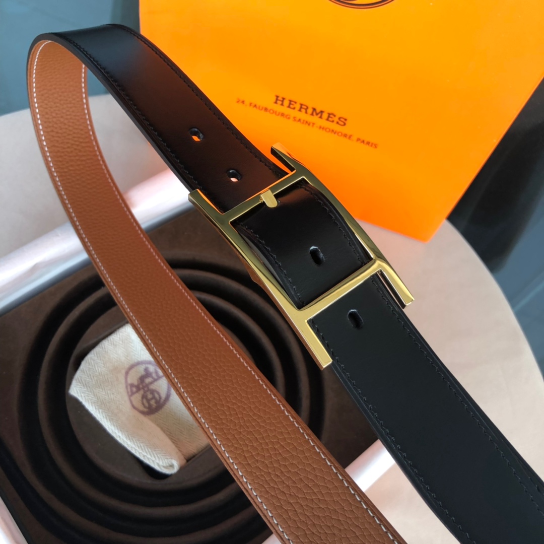 에르메스 Quentin 양면 벨트 32cm 2컬러