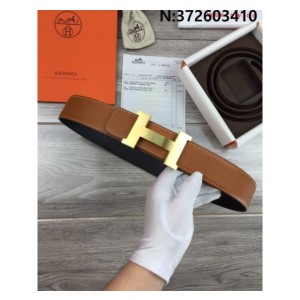 에르메스 Epcom가죽 골드 H버클 벨트 2컬러 38mm