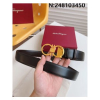 살바토레페라가모 모노그램 벨트 3.5cm 2컬러