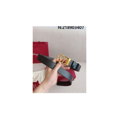 살바토레페라가모 골드 스퀘어버클 벨트 3.5cm