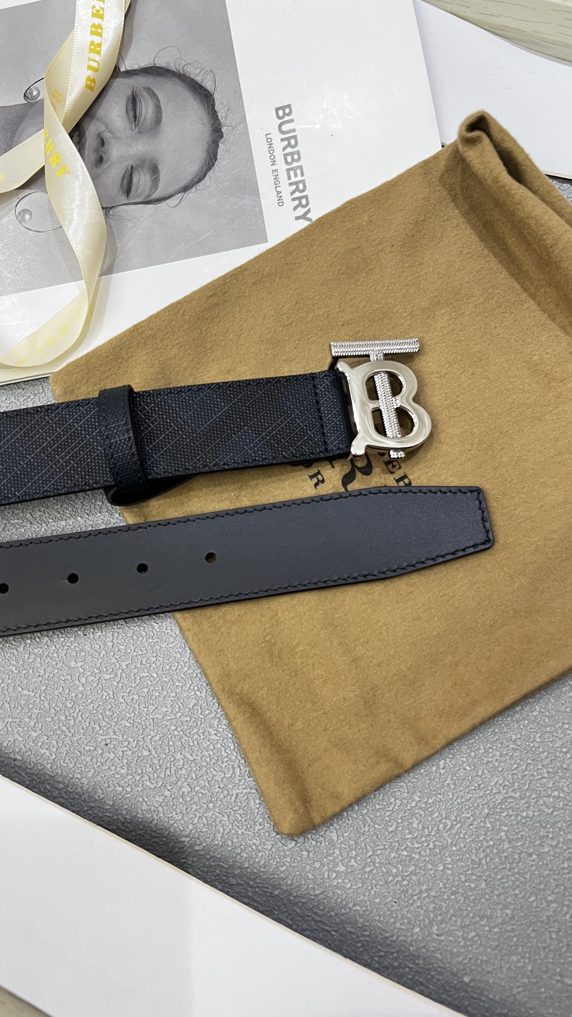 버*리 TB 버클 벨트 3종 3.5cm