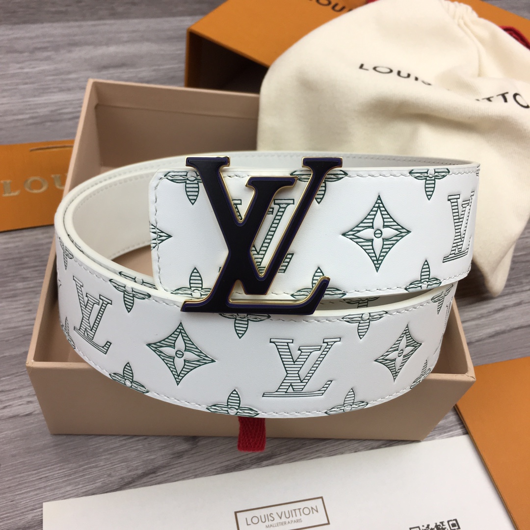 루이비통 삼색 LV 이니셜 모노그램 벨트 4cm 2컬러