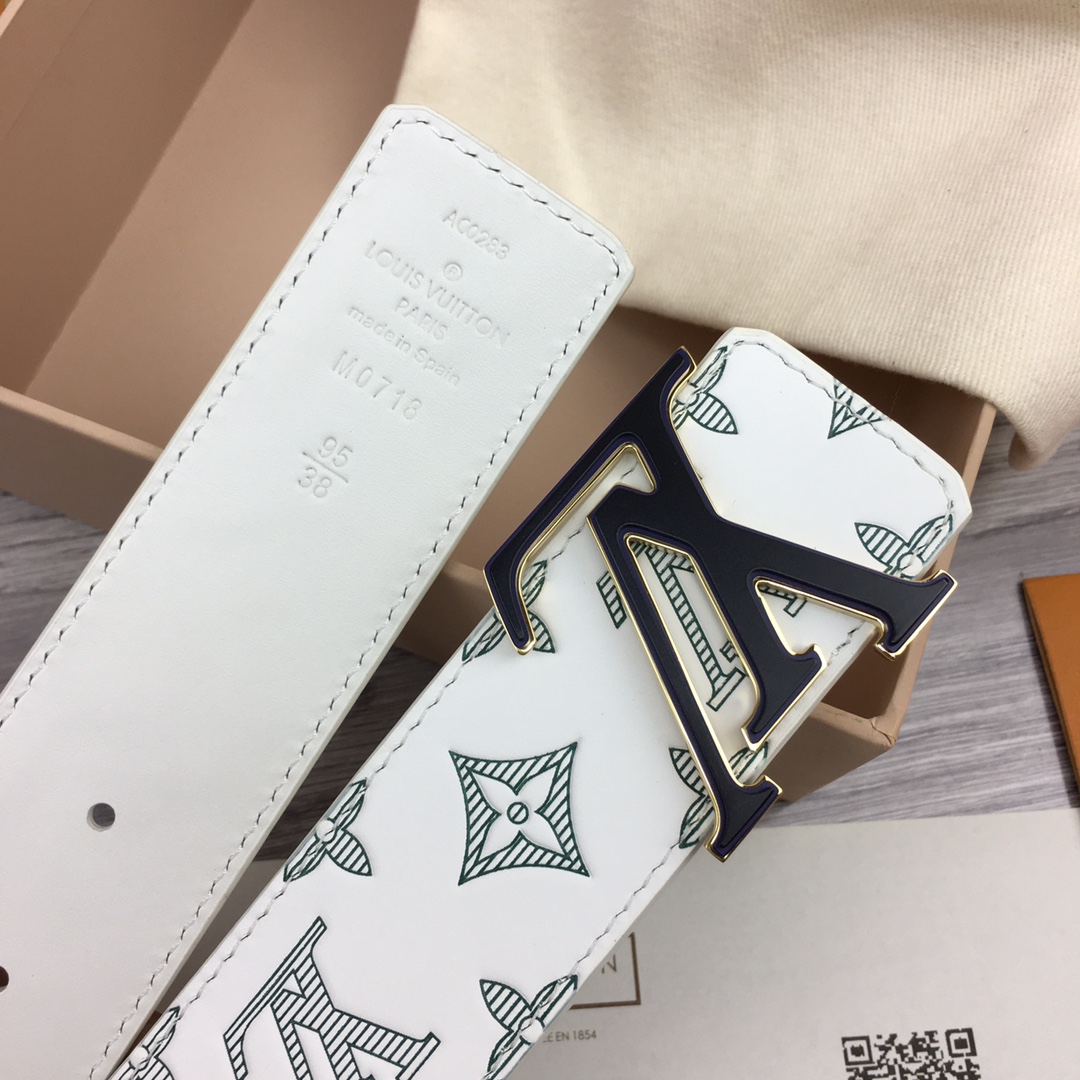 루이비통 삼색 LV 이니셜 모노그램 벨트 4cm 2컬러