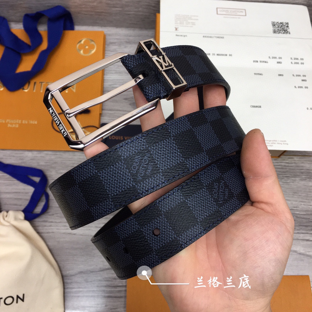 루이비통 모노그램 스퀘어버클 체커보드 벨트 2컬러 3.5cm