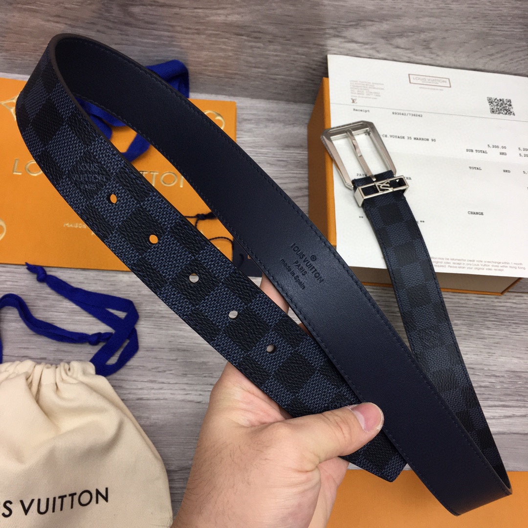 루이비통 모노그램 스퀘어버클 체커보드 벨트 2컬러 3.5cm