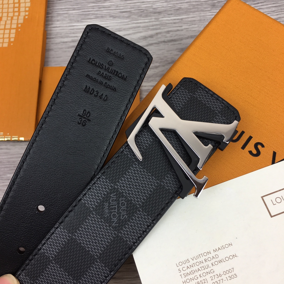 루이비통 더블 양색 LV로고 벨트 4cm 2컬러 M0340