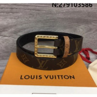 루이비통 각인 프라워 버클 LV 벨트 3cm
