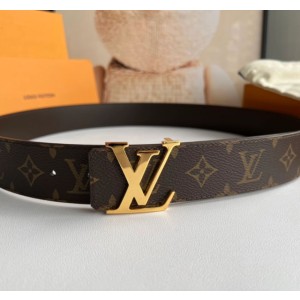 루이비통 LV 이니셜 모노그램 리버시블 벨트 브라운