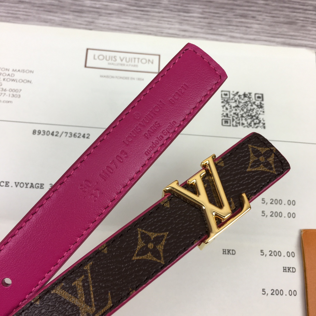 루이비통 LV 이니셜 모노그램 2cm 리버시블 벨트