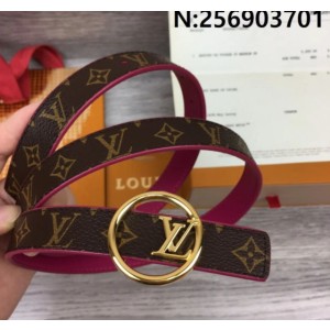 루이비통 LV 이니셜 동그라미 버클 리버시블 벨트 2cm
