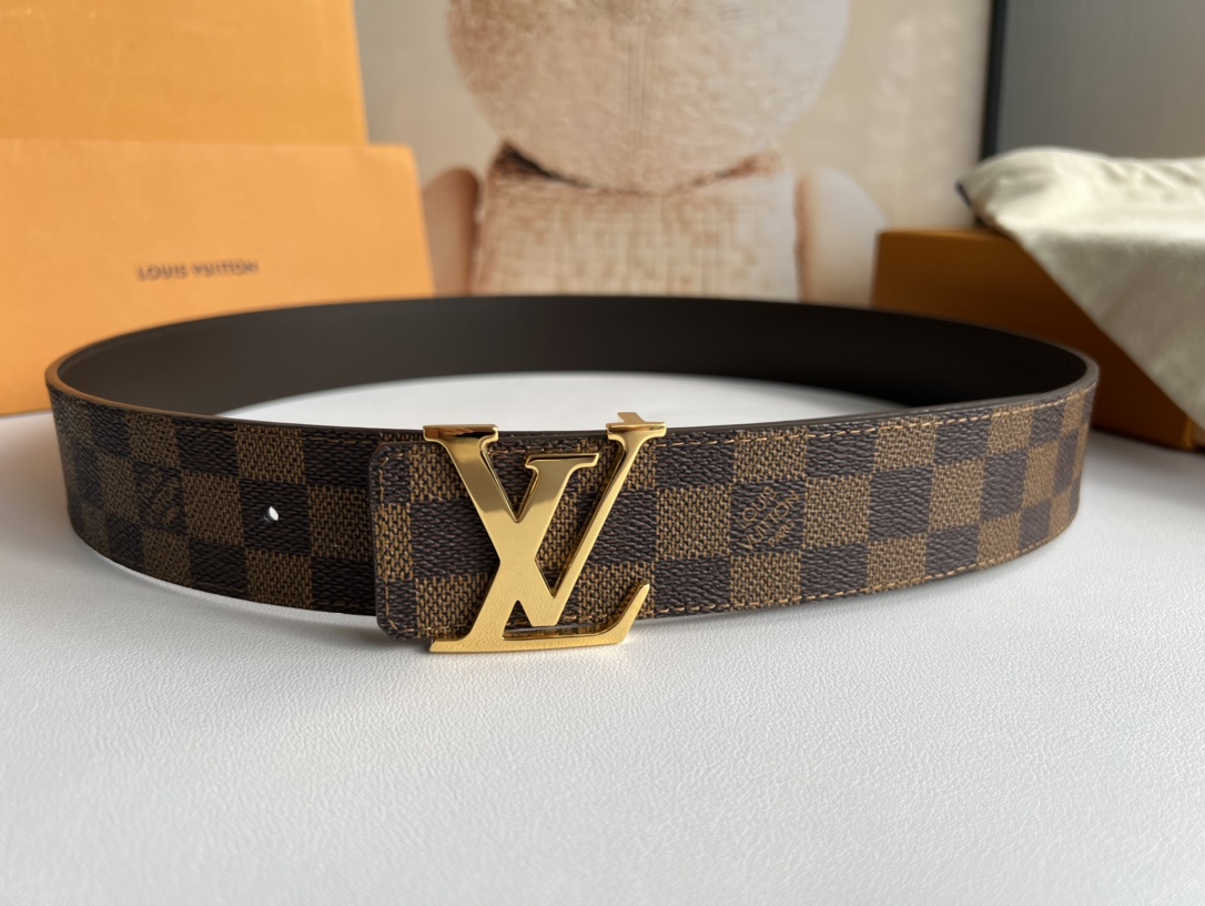 루이비통 LV 이니셜 다미에 클램프 벨트 40mm