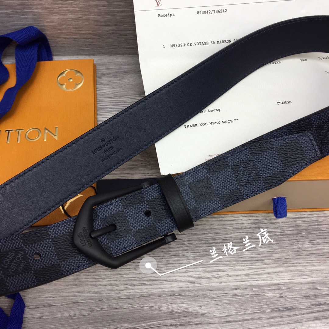루이비통 23SS 모노그램 체커보드 벨트 3.5cm