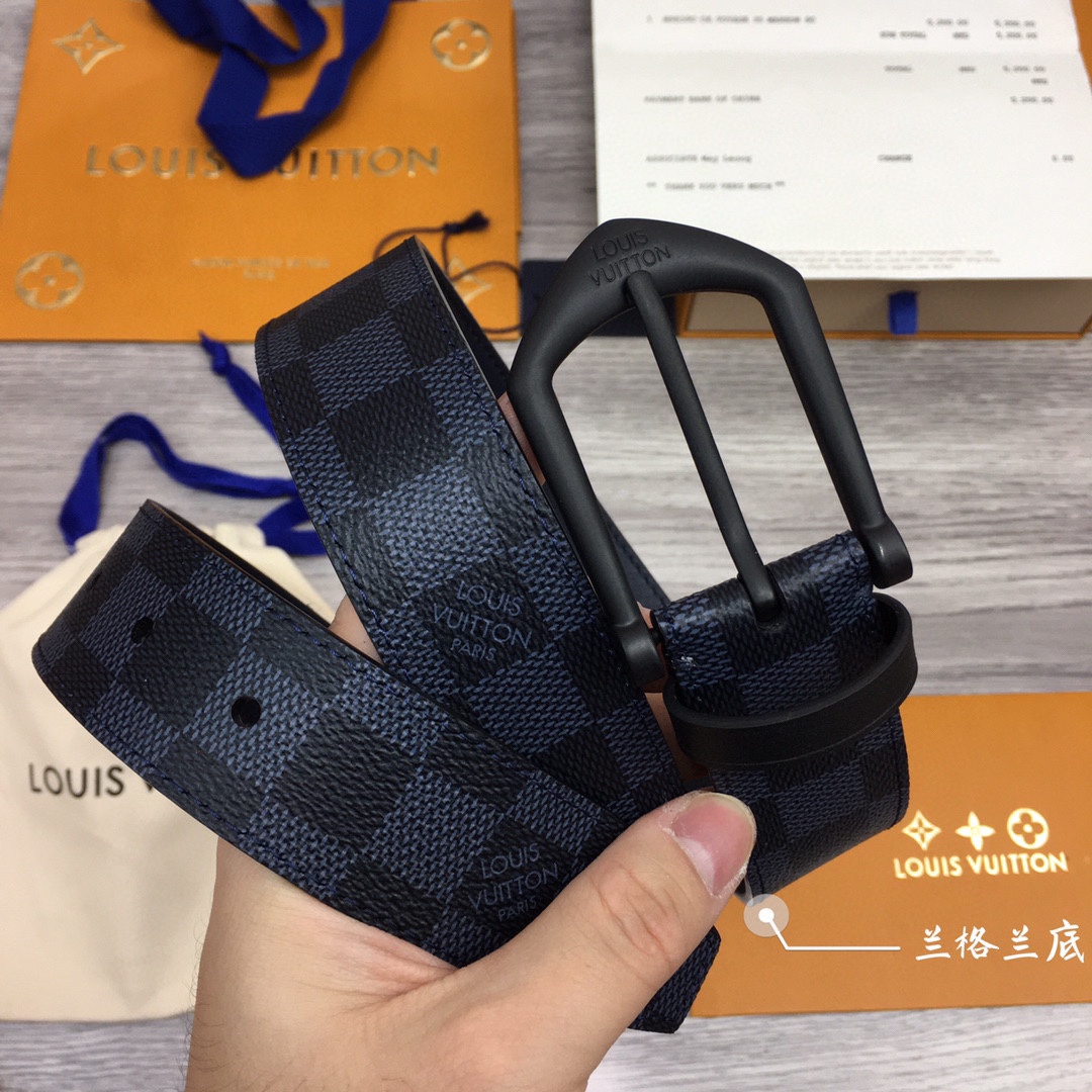 루이비통 23SS 모노그램 체커보드 벨트 3.5cm