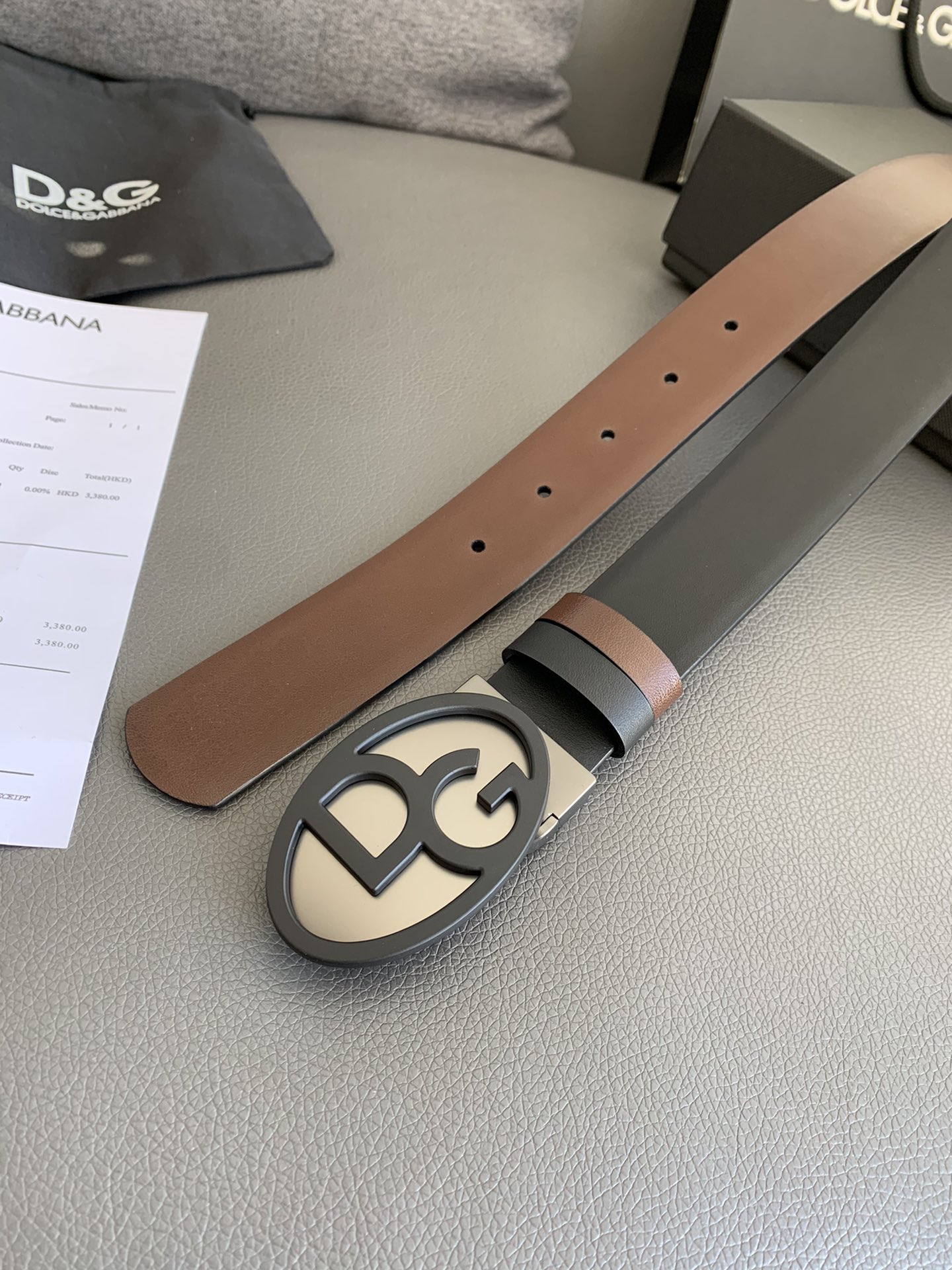 돌체앤가바나 DG 타원형버클 벨트 3.5cm 3컬러