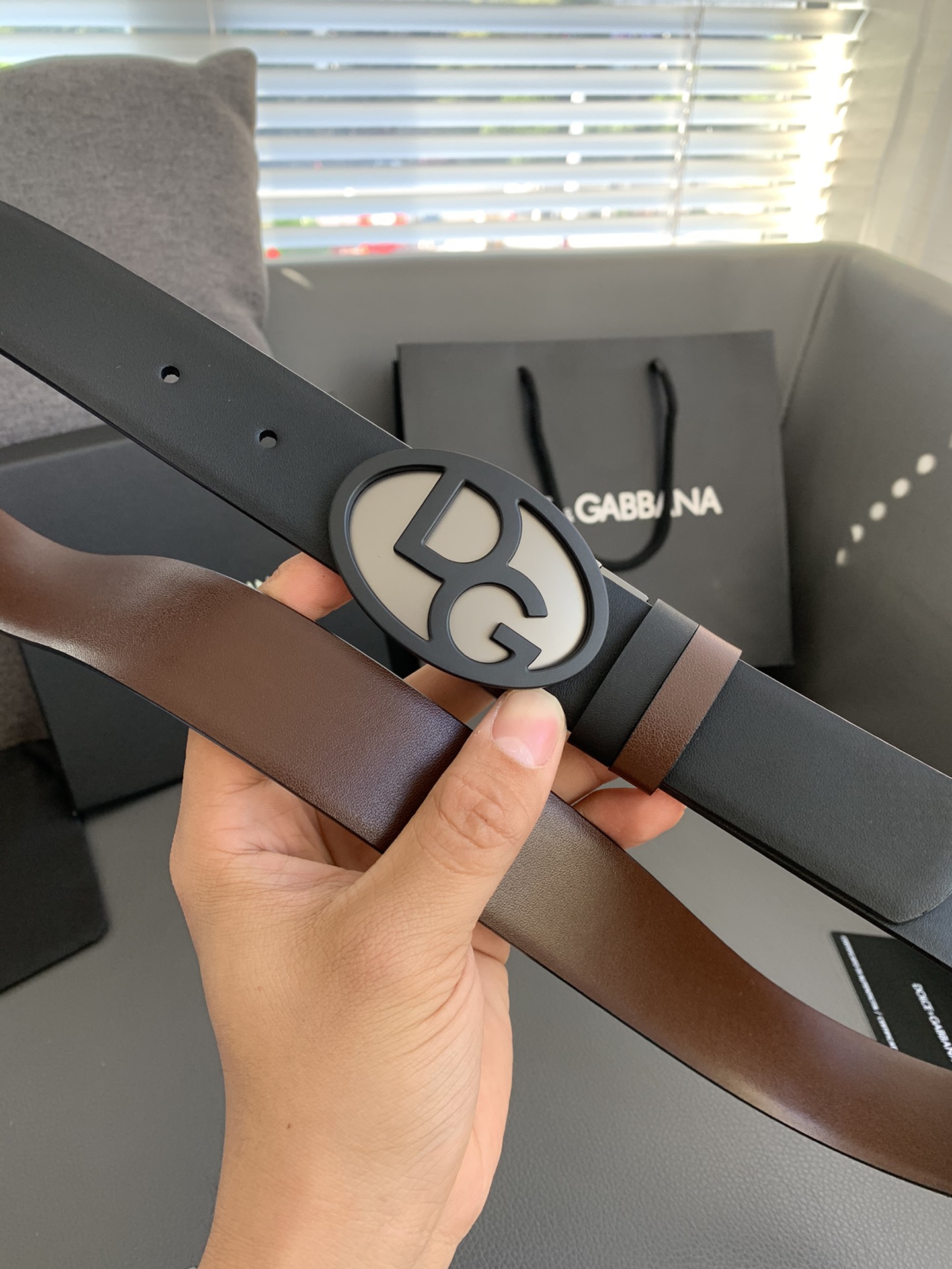 돌체앤가바나 DG 타원형버클 벨트 3.5cm 3컬러