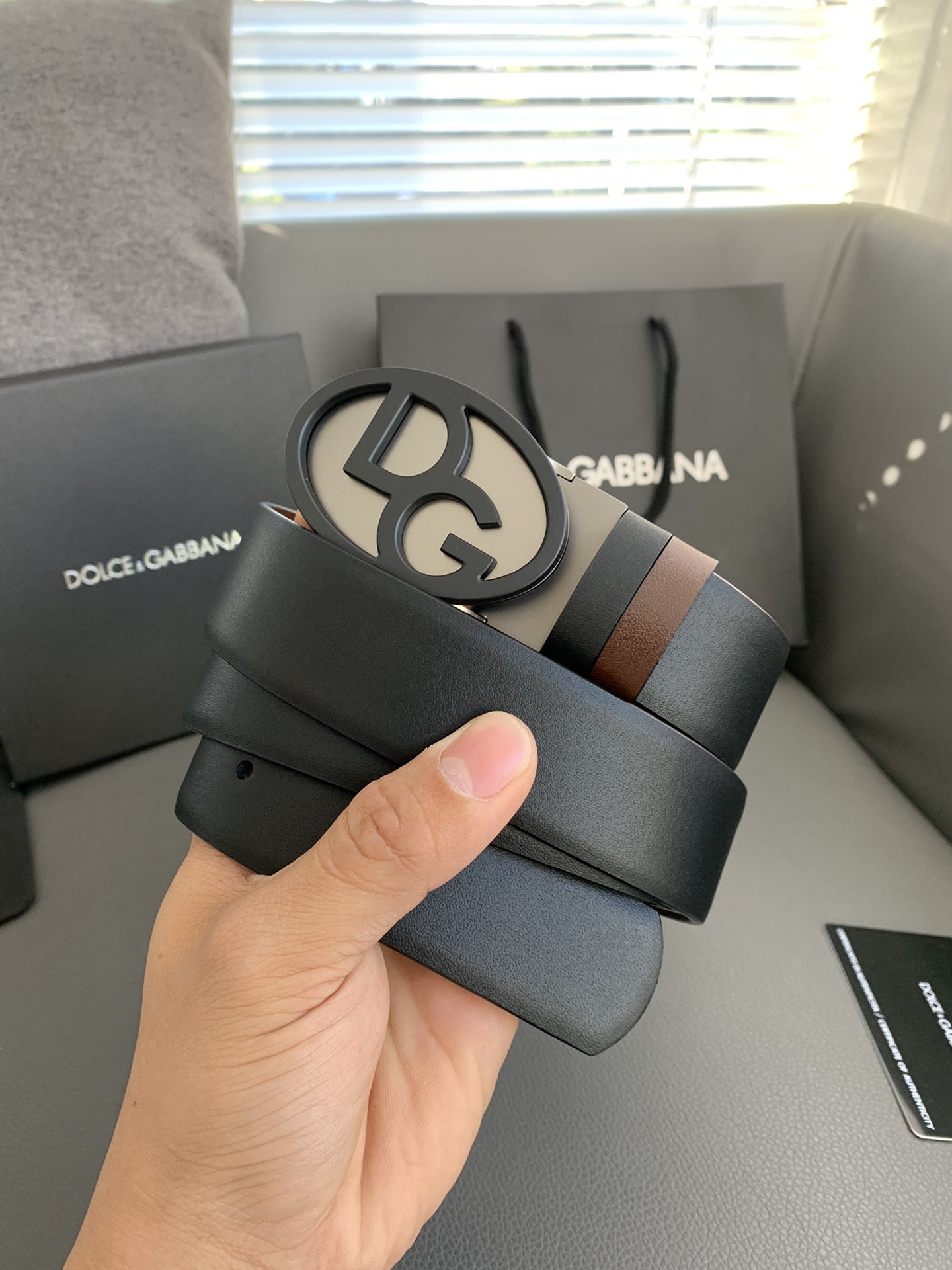 돌체앤가바나 DG 타원형버클 벨트 3.5cm 3컬러