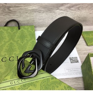 구찌 스퀘어 GG버클 벨트 블랙 4cm