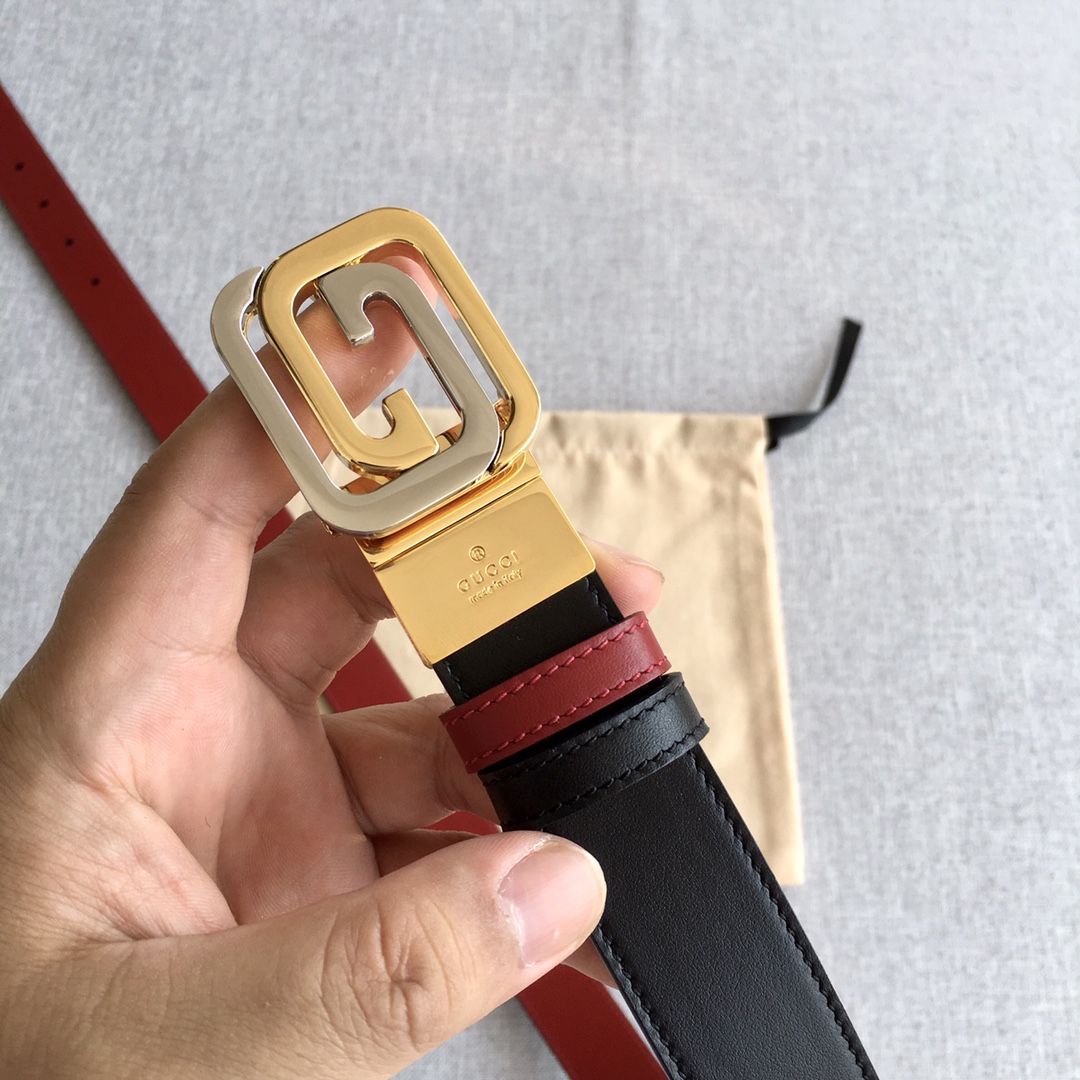 구찌 배색 GG버클 배색 벨트 2컬러 3cm