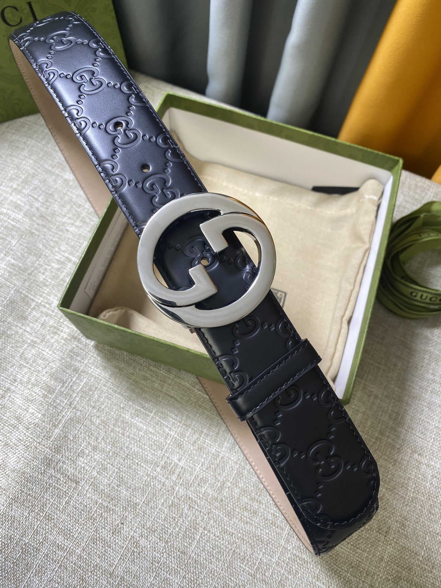 구찌 G버클 G로고 벨트 411924 2컬러 4cm