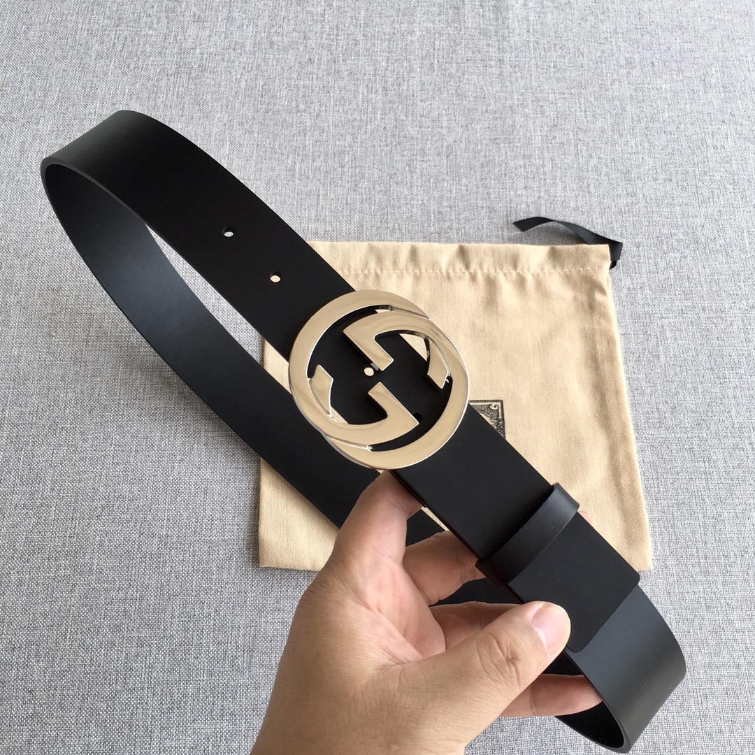 구찌 GG 인터로킹 베이직 벨트 3.8cm 3컬러