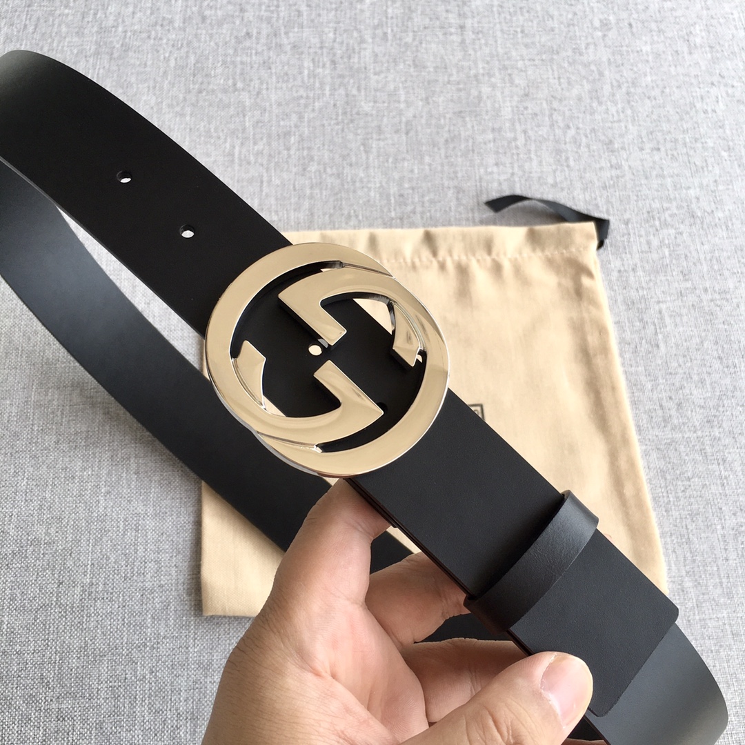 구찌 GG 인터로킹 베이직 벨트 3.8cm 3컬러