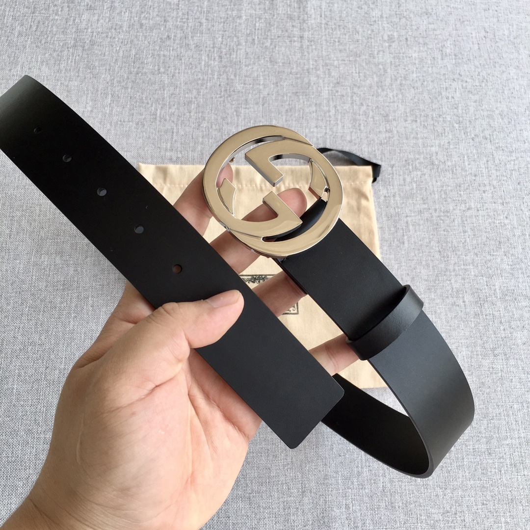 구찌 GG 인터로킹 베이직 벨트 3.8cm 3컬러