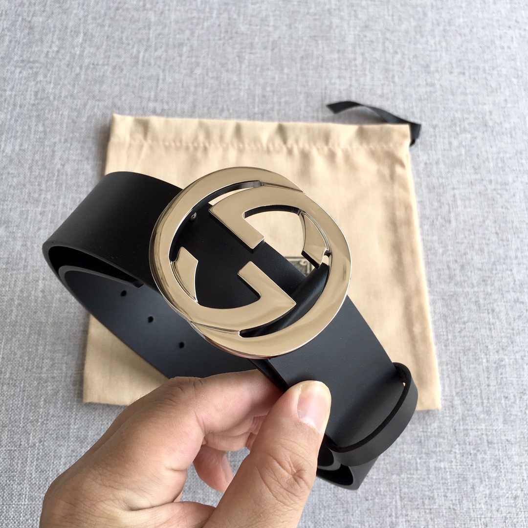 구찌 GG 인터로킹 베이직 벨트 3.8cm 3컬러