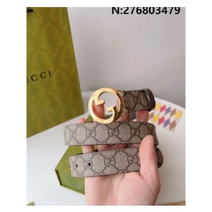 구찌 23SS GG 인터로팅 레더 벨트 734771 3.0cm 2컬러