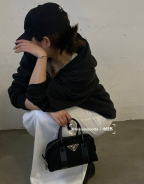 프라다 나일론 보스턴 토트백