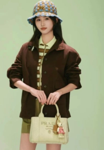 프라다 자르디니에르 코튼 캔버스 스몰 토트백(3color)