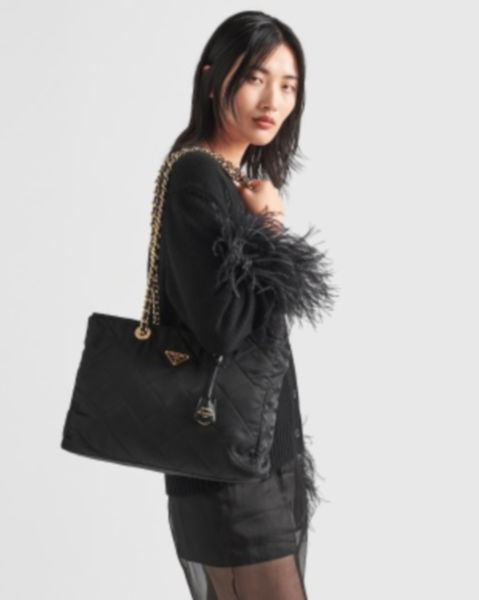 프라다 패딩 리나일론 라지 토트백