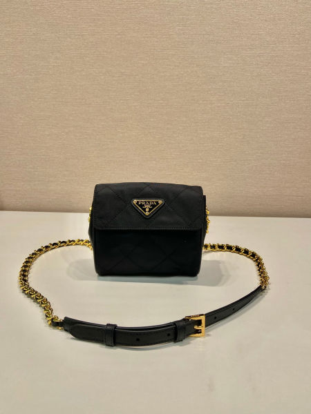 프라다 빈티지 체인 퀼팅 미니 호보백(2color)