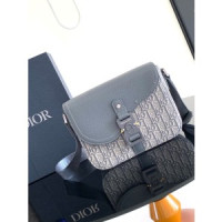 디올 그레이 오블리크 자카드 스몰 새들 메신저 백