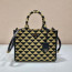 프라다 심볼 자수 패브릭 삼각 로고 미디움 토트백(2color)