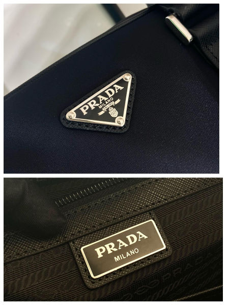프라다 삼각로고 나일론 레더 트리밍 브리프케이스