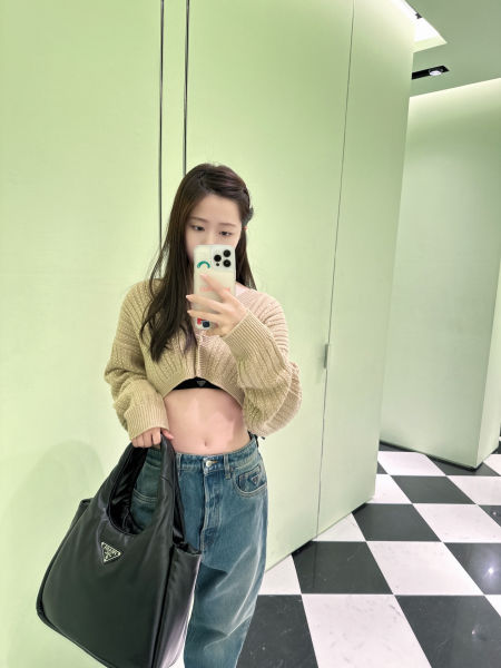 프라다 라지 패딩 소프트 나파 레더 백