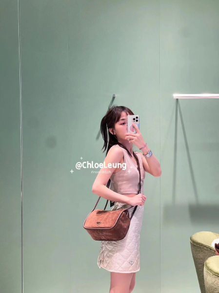 프라다 달링 스웨이드 핸드백